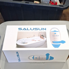 SALUSUN Bubble Spa Tub Jet Massager Adjustable Portable White/Blue