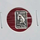 Rat / Mouse - 1 Gram .999 Fine Pure Silver Bullion Mini Square Bar Ingot Coin