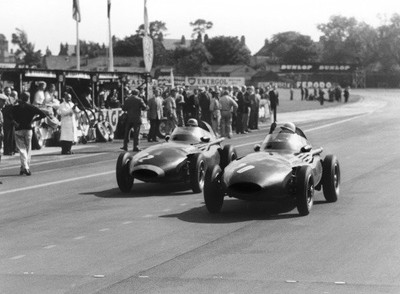 Stirling Moss Vanwall 1st position after Tony Brooks gave up his c- 1957 Photo