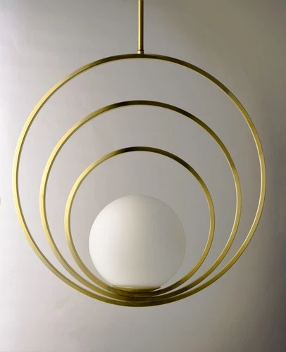 Maxim 26054SW Coronet 1 Light 18" Adjustable Ring Pendant - Brass - Picture 4 of 12