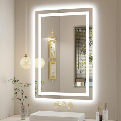 Lighted LED Bathroom Mirror 24''x36'' Anti-Fog, Dimmable with Memory Function