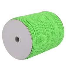 Braided Macrame Cord 4mm x 172 Yards Grass Green Natural Cotton Rope Craft