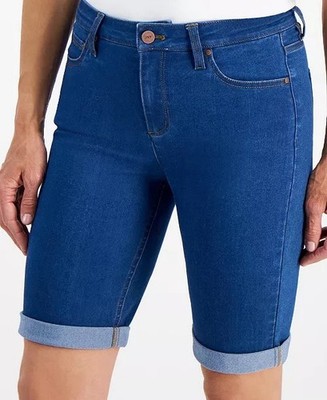 Jones New York Lexington Denim Bermuda Shorts 14P 14 Petite Blue Summer NWT