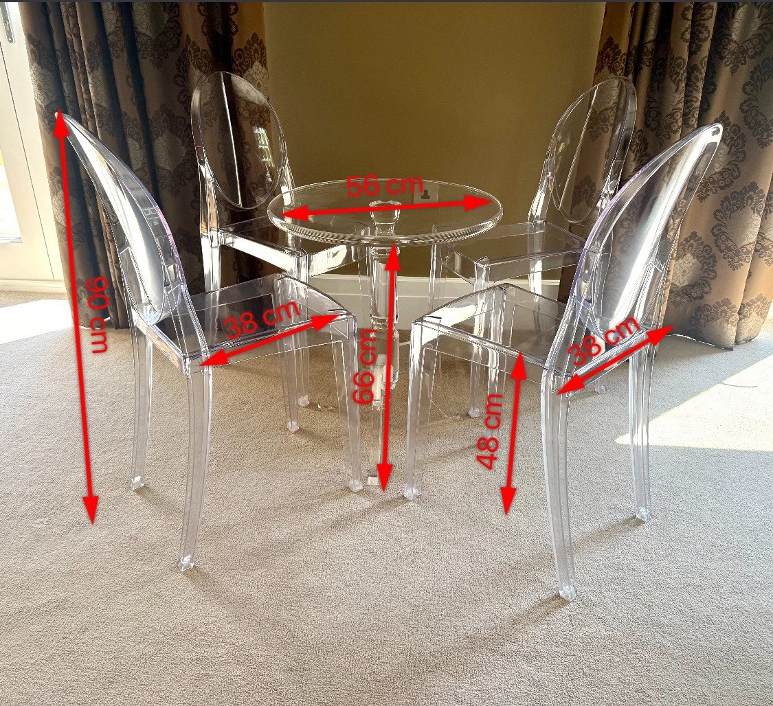 Gallery image 5 for Stunning  Round Contemporary Dining Table & Kartell Style chairs