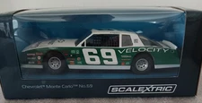 1/32 Scalextric Slot Car Chevrolet Monte Carlo #69 Green & White, NIB