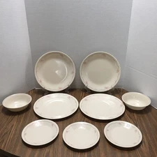 Corelle English Breakfast Dinner Plates (4) Bread & Butter Plates (3) Bowl (2)