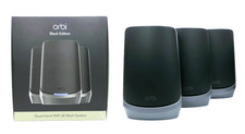 NETGEAR Orbi RBKE963B Quad-Band Wi-Fi 6E Mesh System - Black Edition