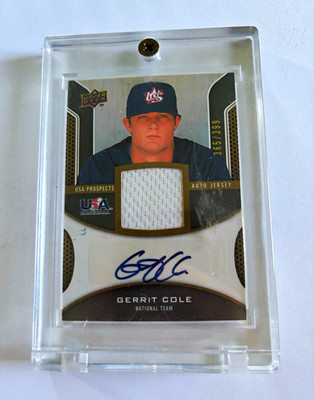2009 Upper Deck Signature Stars Gerrit Cole USA-CO Auto Jersey /399