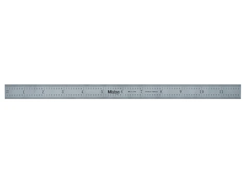 Mitutoyo 182-121 - SERIES 182, WIDE RIGID STEEL RULE, Size - 12in(4R),
