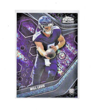 2024 TOPPS CHROME BLACK FOOTBALL WILL LEVIS PURPLE SPARKLE/#D150/TITANS