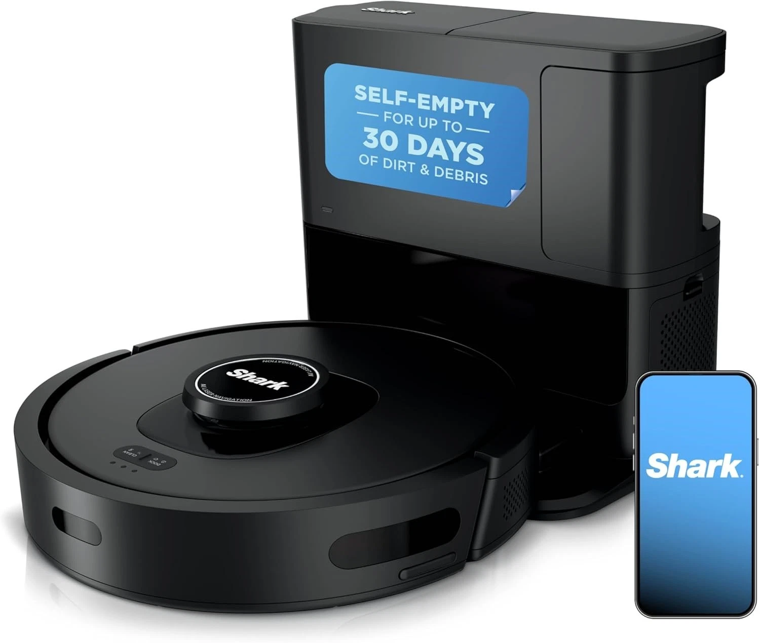 Shark AV2501S AI Ultra Robot Vacuum w/Self Empty & 30 Day Capacity Dark Grey