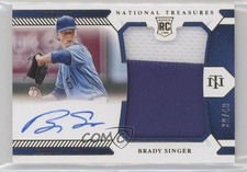 2021 Panini National Treasures Gold 39/49 Brady Singer #192 Auto 4k8