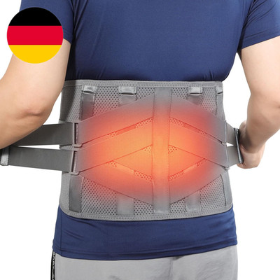 HONGJING Beheizter Rückenstützgürtel Mit Wärmefunktion & 7 Metallstäben - Kompre