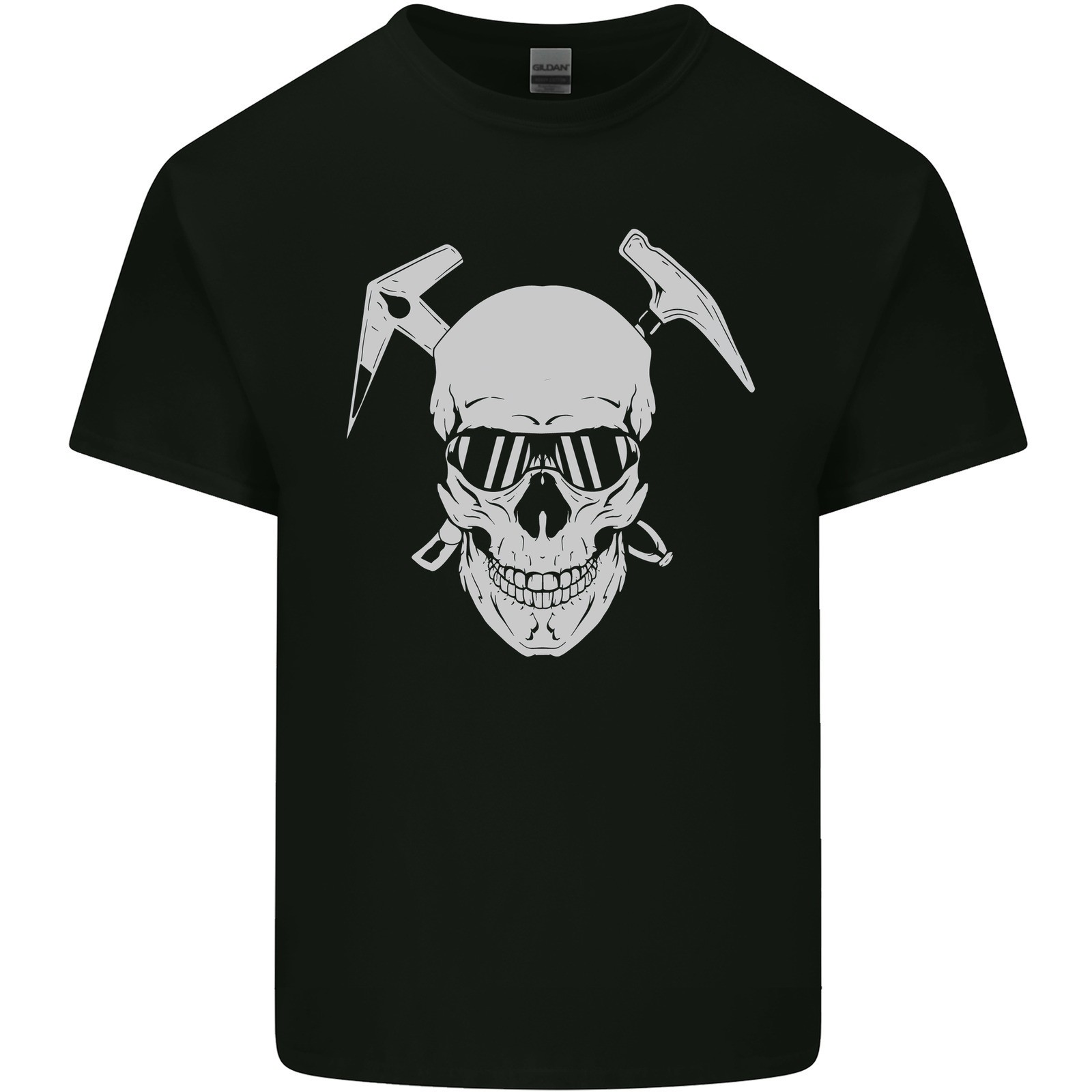 Camiseta De Algodón Ligera Para Hombre Escalador De Montaña Con Calavera