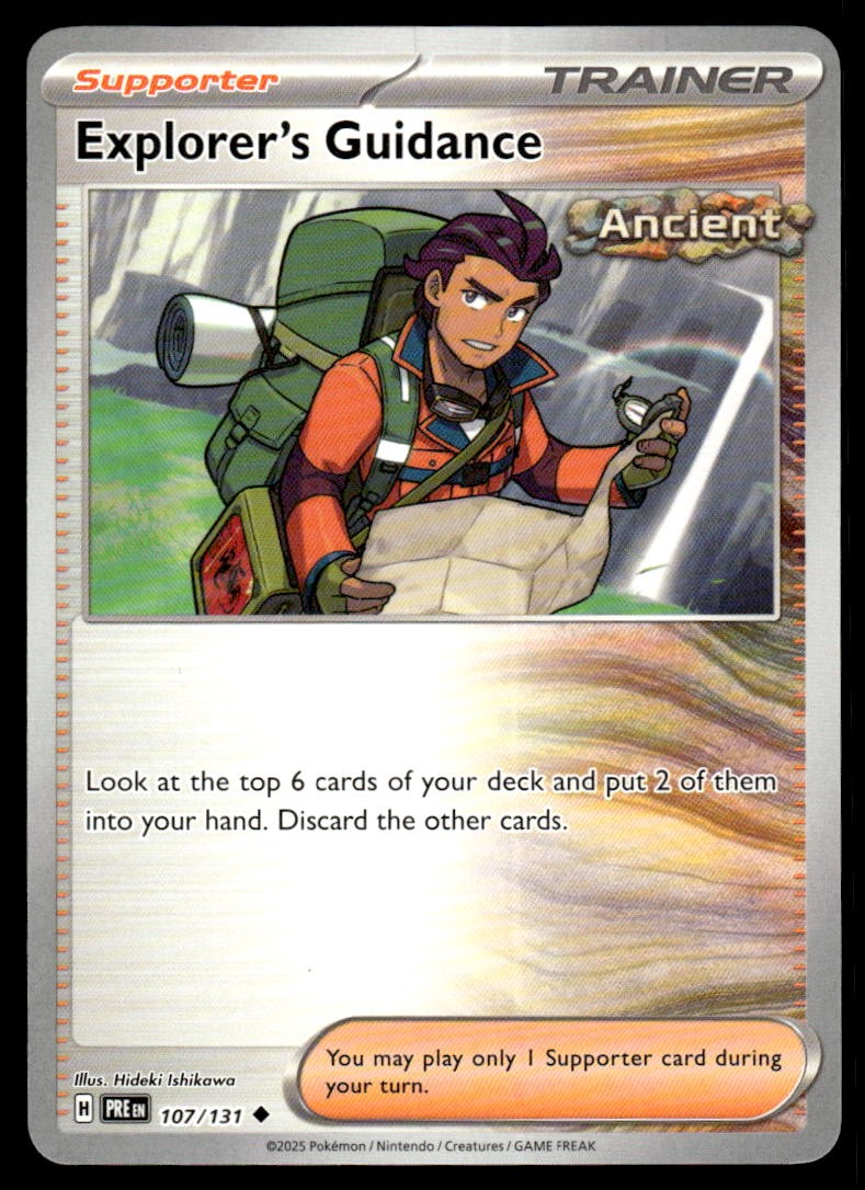 Explorer's Guidance 107/131 Uncommon Prismatic Evolutions Pokemon Lightly Played