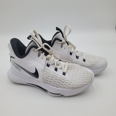 Nike LeBron Witness 5 White Black Basketball Shoes CQ9380-101 Mens Size 8.5