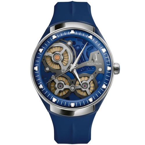 Accutron DNA Casino Electrostatic Skeleton Dial Blue Limited E...