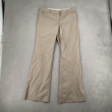 Express Design Studio Editor Dress Pants Womens 8 Khaki Tan Wide Leg Flare