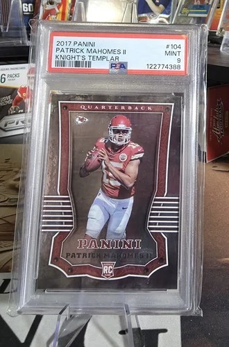 2017 Panini Patrick Mahomes Rc Knight's Templar Rookie PSA MINT 9