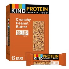 Protein Snack Bar, Crunchy Peanut Butter, Healthy Snacks, Gluten Free, 12g Pl...