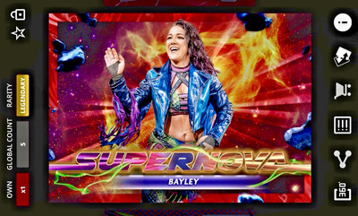 2025 Topps WWE Slam Chrome Cosmic Bayley Supernova Red Flare 5cc Legendary