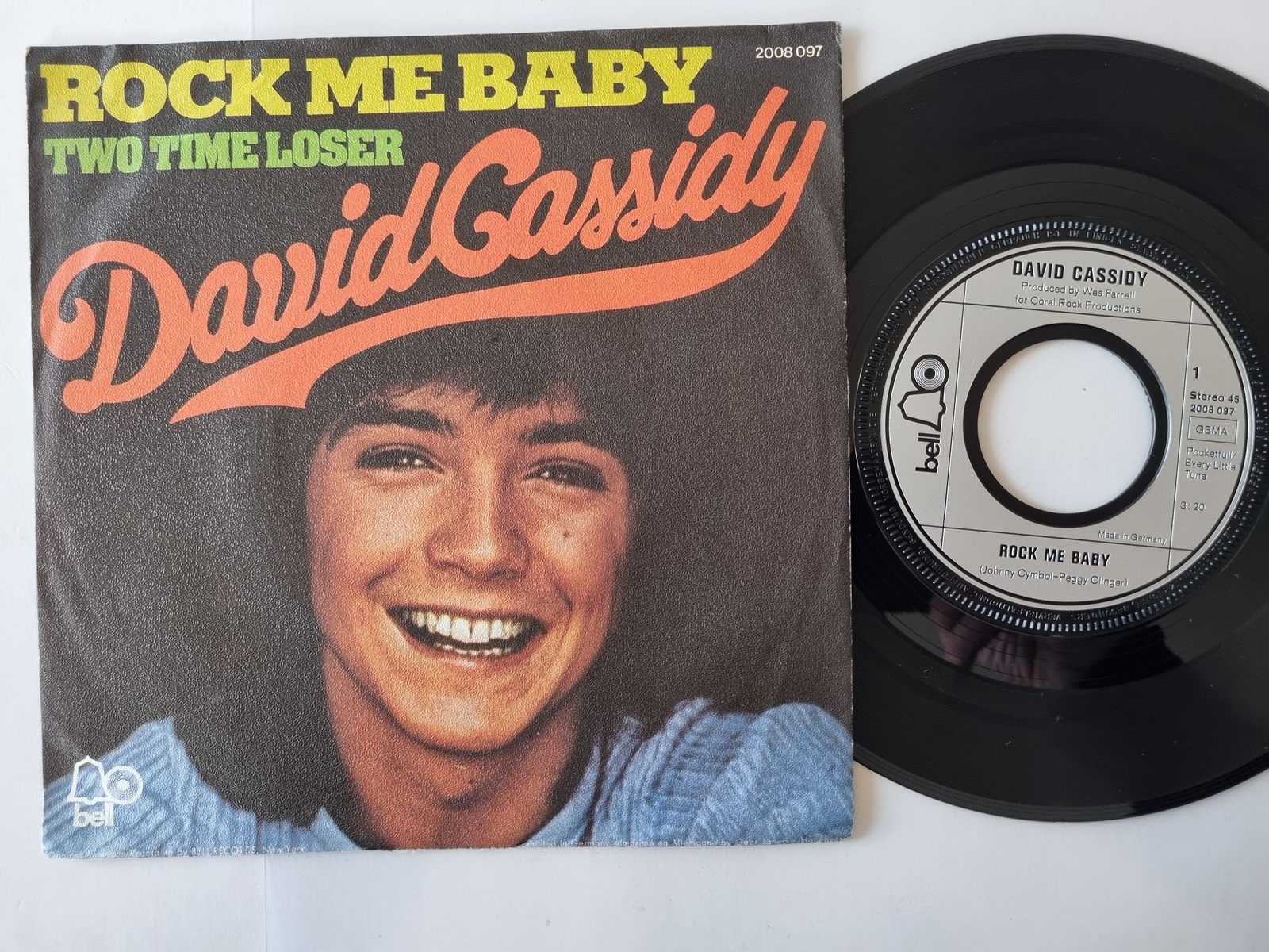 David Cassidy - Rock me baby 7'' Vinyl Germany