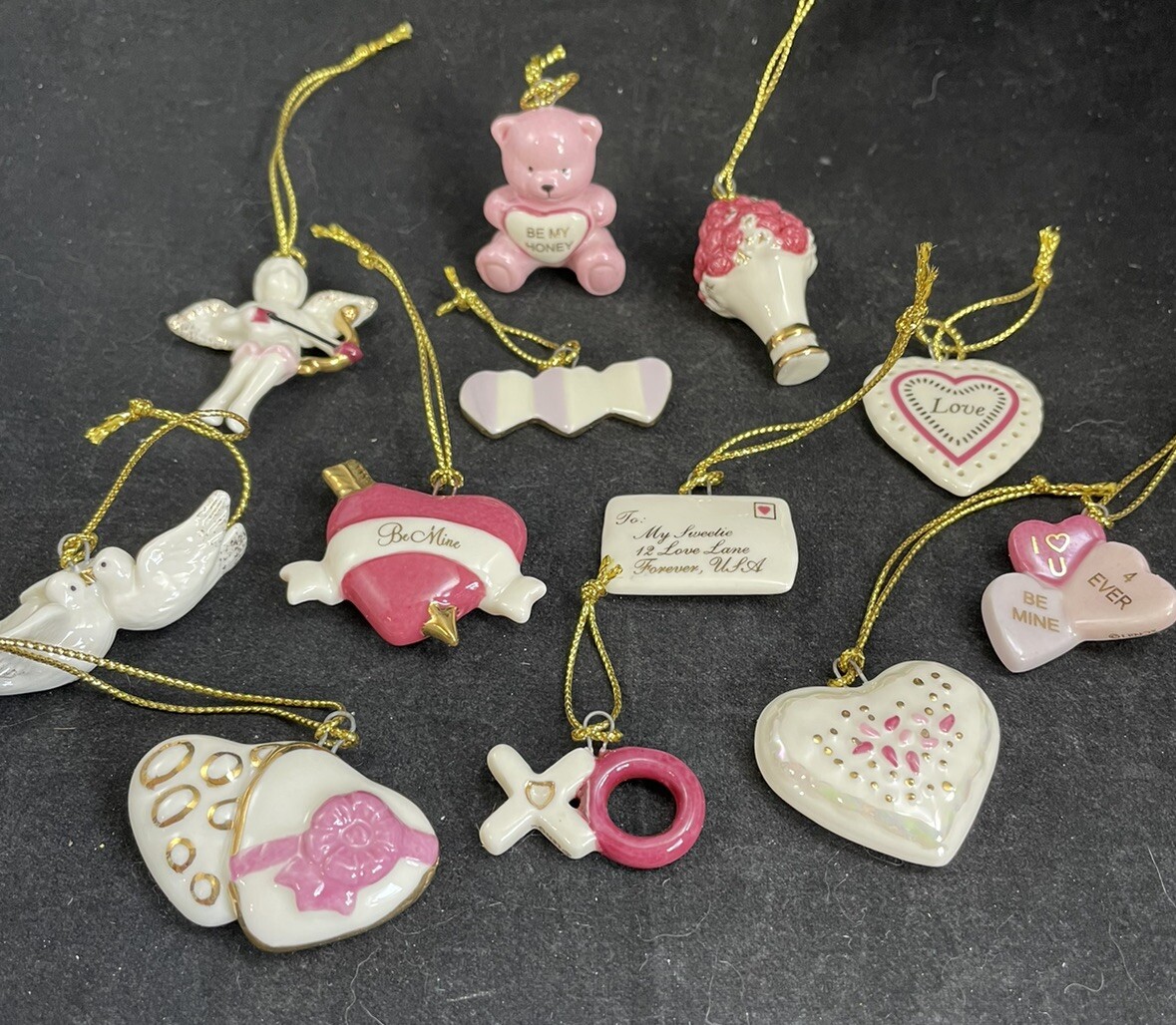 Lenox Be Mine Valentine Miniature Mini Ornaments (Set of 12 Lenox Be Mine Valentine Miniature Mini Ornaments (Set of 12
