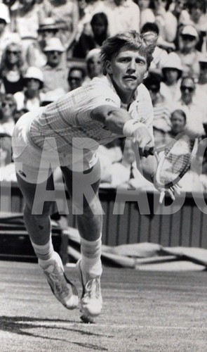 Photo De Presse Vintage Tennis, Wimbledon, Boris Becker