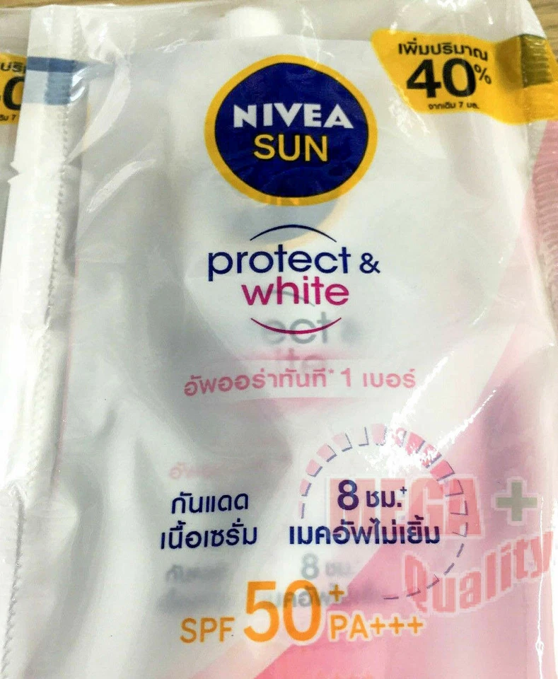 2x 10ml Nivea Sun Protect White Sunscreen Serum Oil Control Face Spf50 PA +++ - Image 2 of 4