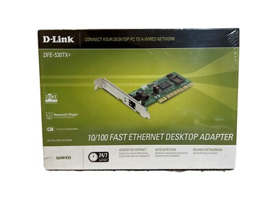 D-Link DFE-530TX+ 10/100Mbps Fast Ethernet PCI Adapter for PC Win XP NIB