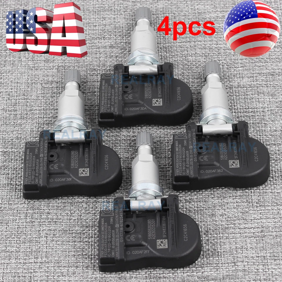 4PCS Tire Pressure TPMS Sensor C2C41656 315MHz For Jaguar XF XK XKR 2010-2015 - Image 3 of 4