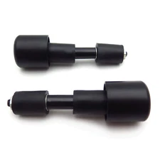 Black 2x 22mm Motorcycle Anti Vibration Handle Bar End Plug Grip Ends Caps