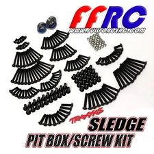 FOR TRAXXAS SLEDGE 189 PC PIT BOX / SCREW KIT + BEARINGS BY FULLFORCE RC