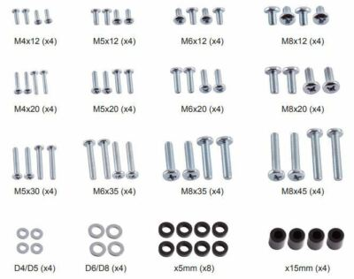 #ad TV Wall Mount Hardware Pack Kit VESA Wall Bracket Screws Bolt Spacer M4 M5 M6 M8 $9.86