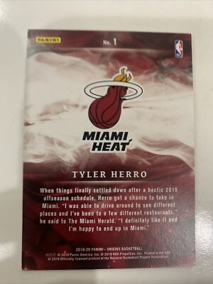 2019-20 NBA Panini Origins Rookie Tyler Herro RC Blue Parallel