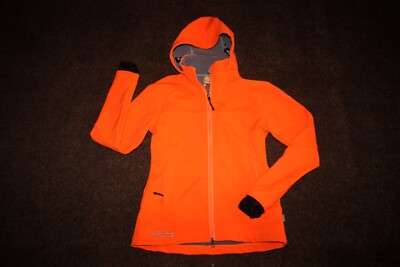 ELKINE  Damen Softshelljacke Jacke Gr. 34  Weite 92 Länge 63 Orange Sehr Gut
