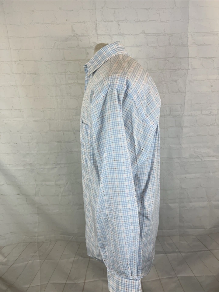 Burberry Men's Blue & Red Plaid Cotton Dress Shirt 16-16.5 - 32/33 $695 - Image 4 of 4