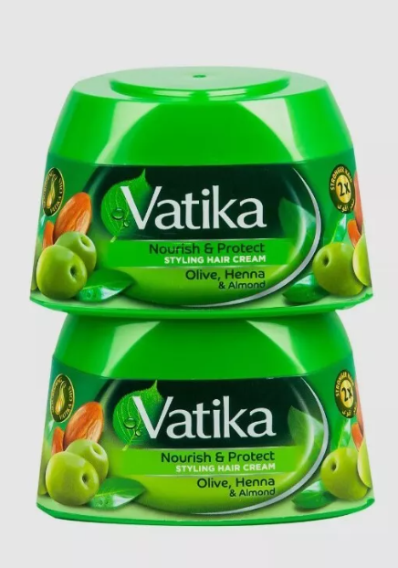 2 X 140ml DABUR VATIKA NOURISH & PROTECT STYLING HAIR CREAM OLIVE,HENNA & Almond