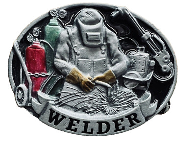 Welder  buckle. Made In USA(3 - 2 1/2  )Fit for 1-1/2  Wider belt, Solid Pewter