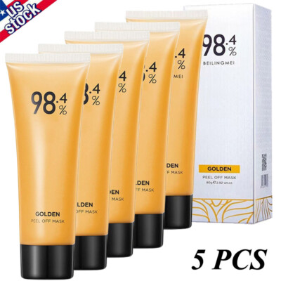 Gold Foil Peel-Off Mask - 98% Beilingmei Gold Face Mask, for Wrinkles 1-5 Pcs