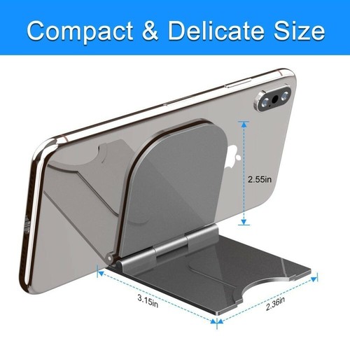 2PCS Adjustable Cell Phone Holder Stand Folding Foldable Thin Cradle Desk Mount - 第 8/10 張圖片
