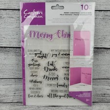 Crafter's Companion 10 pc Clear Stamp, Merry Christmas
