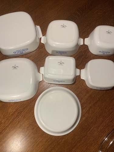Vintage Corningware Blue Cornflower Set of 7- with lids - Picture 5 of 12