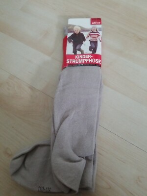 Alive Kinder Jungen Mädchen Strumpfhosen winter beige Gr 110 116 Neu