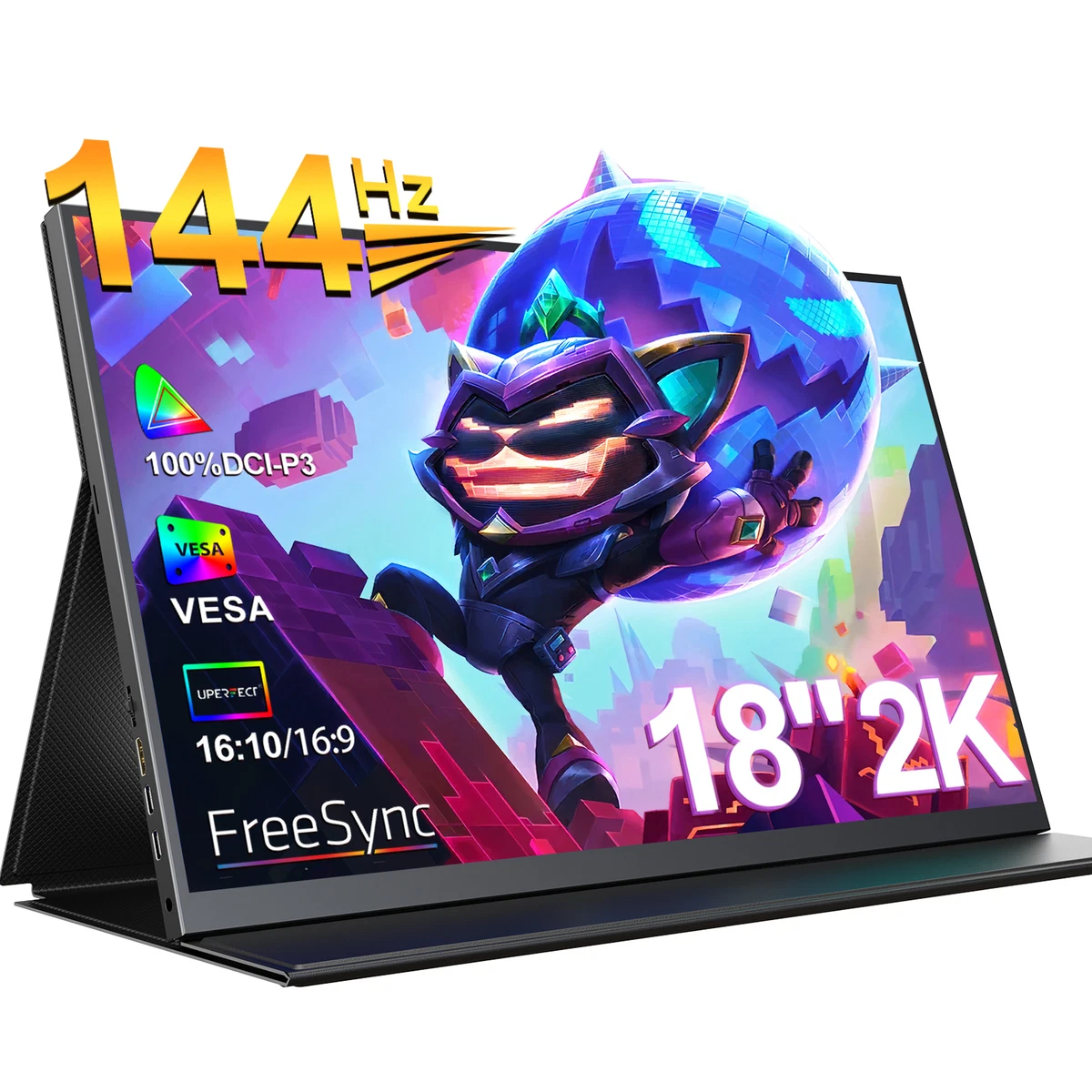 144hz Gaming Monitor 2K 18 Inch Freesync Small