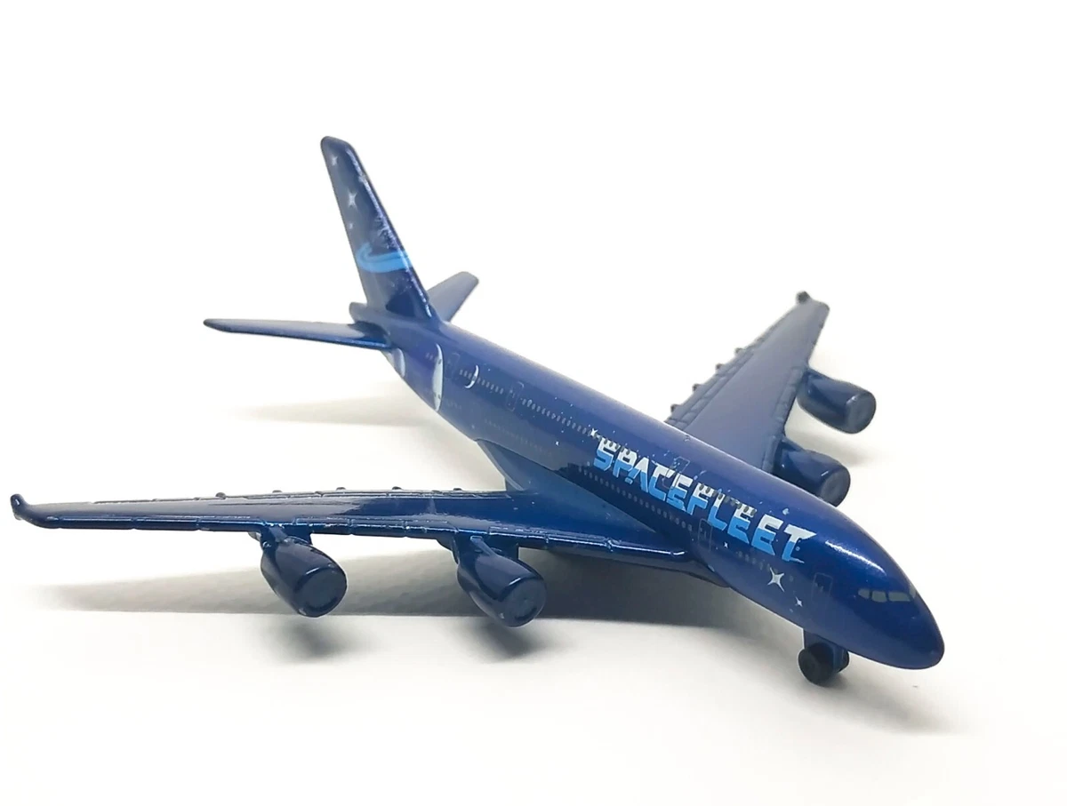 Majorette Airplane Airbus A380 Spacefleet Dark Blue Size 5
