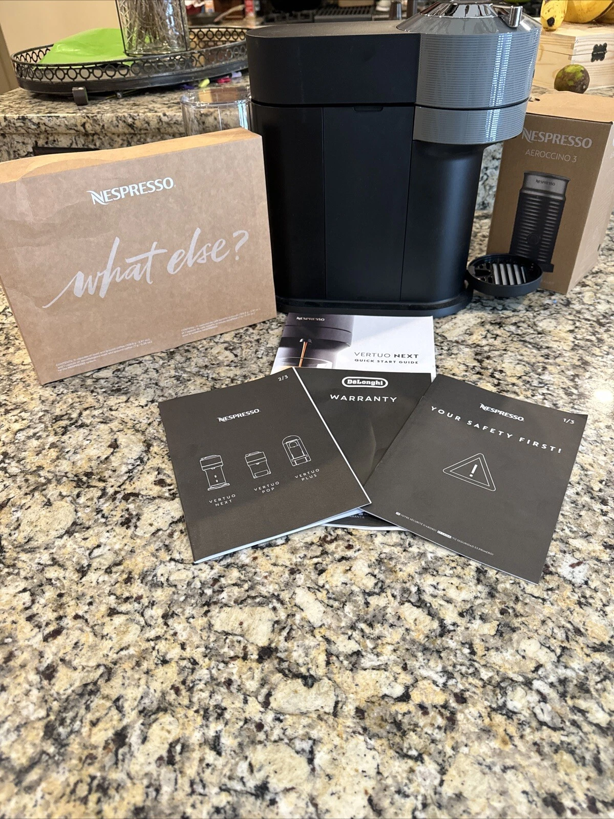 Nespresso Vertuo Next Coffee- Espresso Machine With Milk Frother. New Open Box.