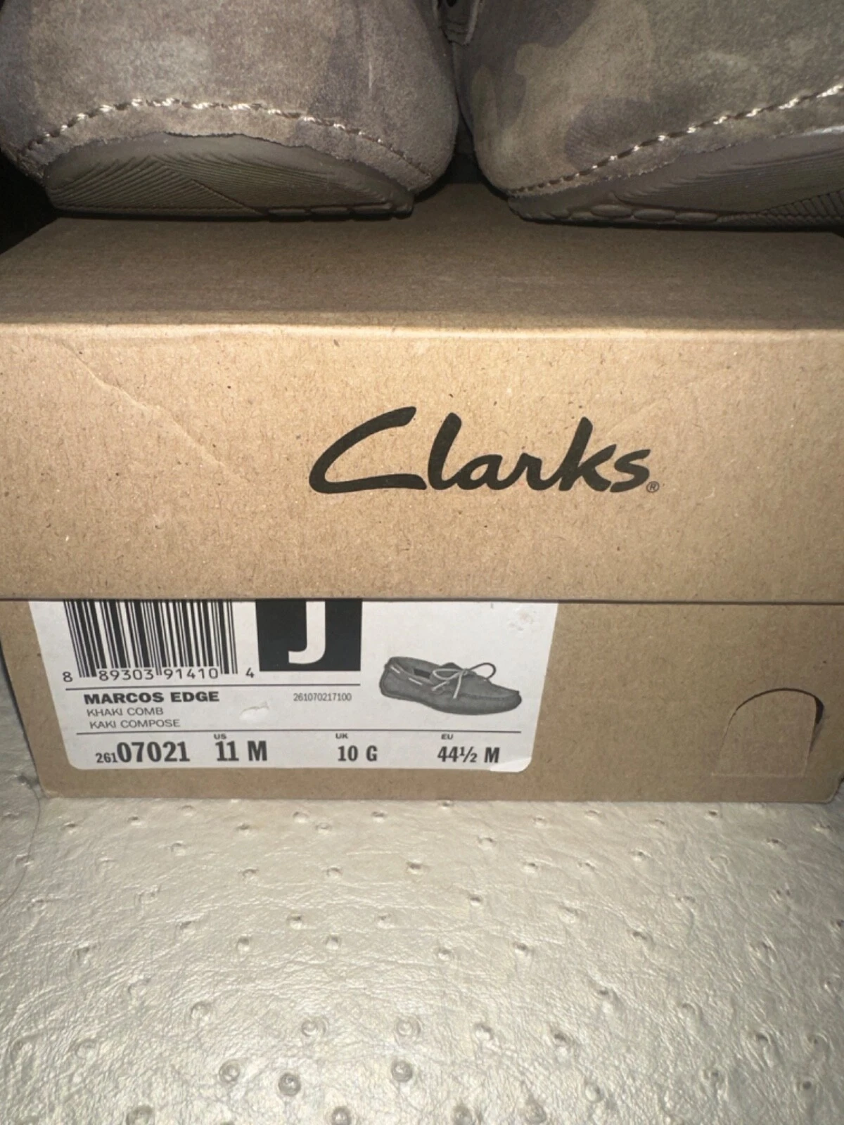 uomo Clarks marcos edge marcos edge clarks taglia 11 M pettine kaki ottime condizioni