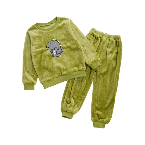 US Kids Pajamas Set Warm Loungewear Fleece Homewear Children Boys Girls Clothes - Picture 58 of 80