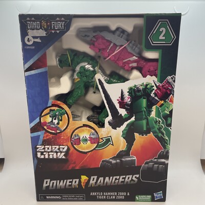 Power Rangers Dino Fury Ankylo Hammer & Tiger Claw Zord Linx Figure MISB 2021